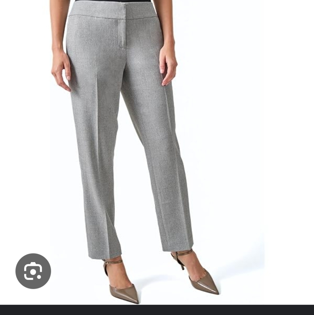 Kasper Stretch Crepe Mid-Rise Ankle Pants Size Xs Gray New Career 30x31